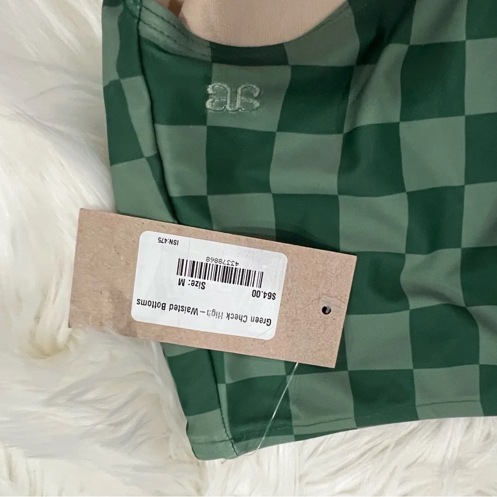 Albion Green Checkered High Waist Bikini Set M & L - Picture 6 of 14